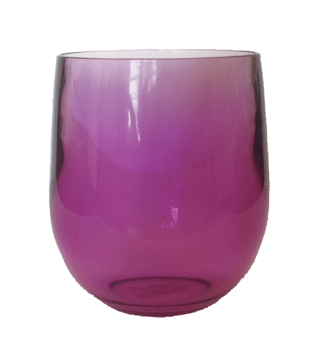 Acrylic Stemless Wine Glass - (six colors)