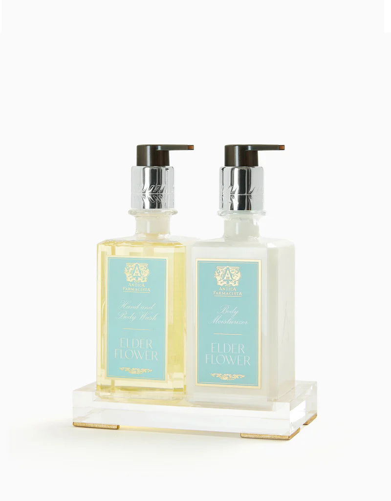 Antica Farmacista Acrylic Bath & Body Gift Set: Elderflower