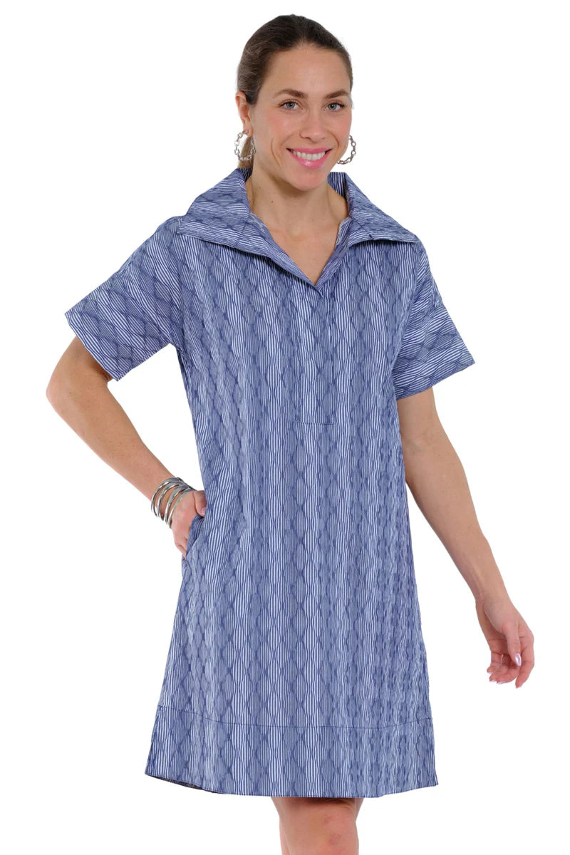 Agnes Dress - Blue Diamond