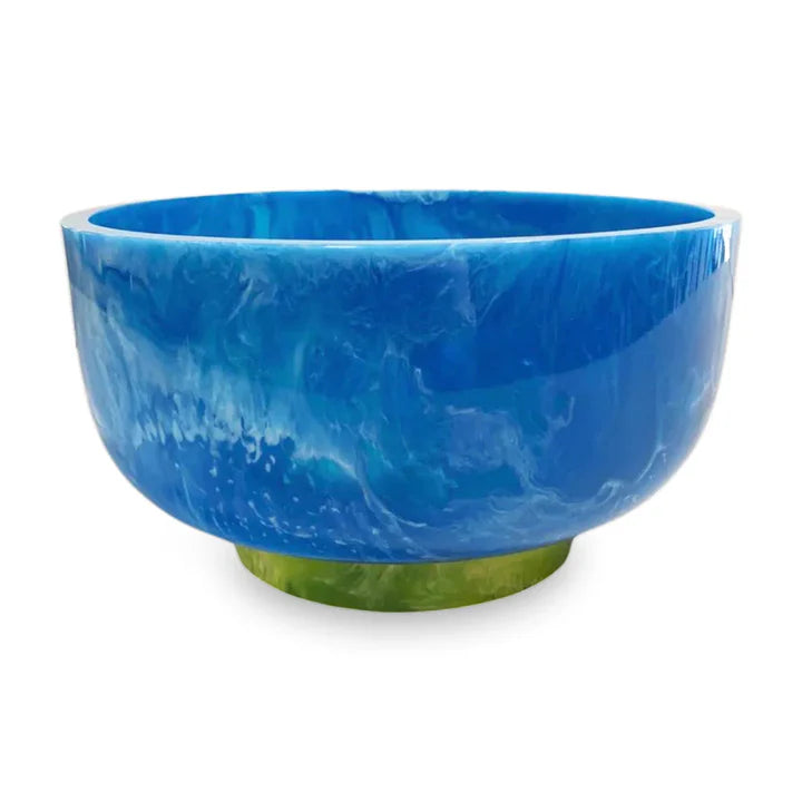 Beatriz Ball Rio Resin Bowl - Blue with Green Base