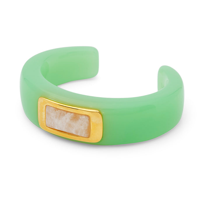 Aqua Resin with Moonstone Bracelet