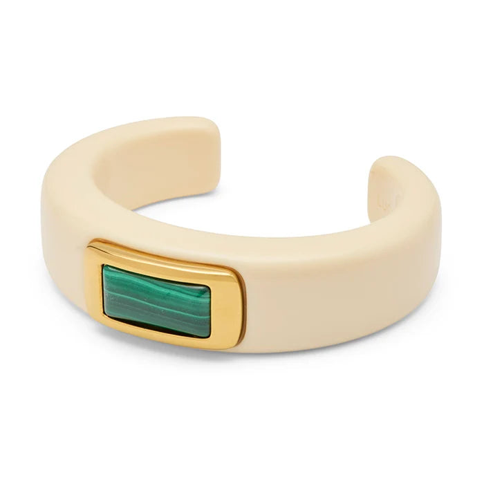 Ivory Resin Malakite Bracelet