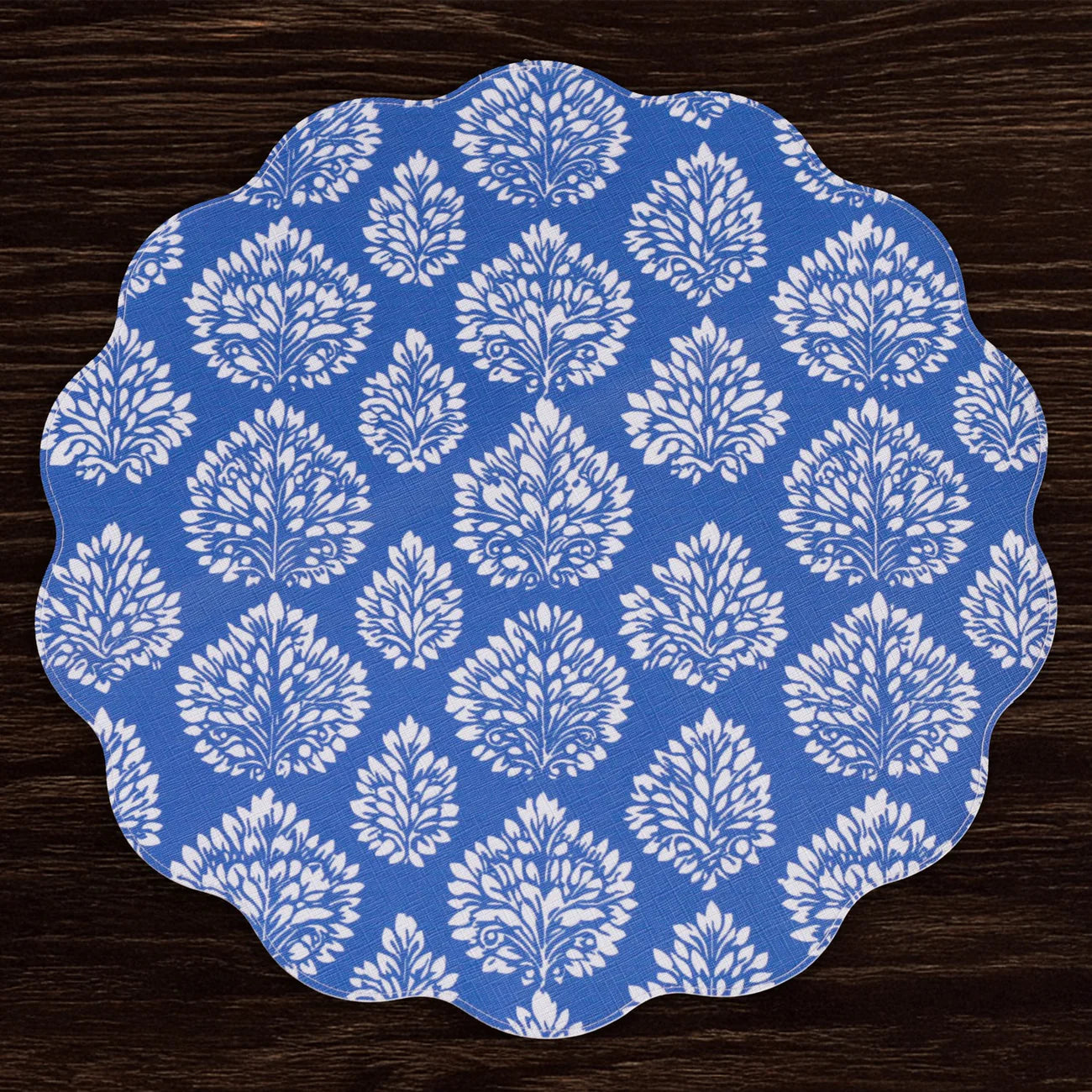 Blue & White Chinoiserie Reversible Placemats - Set of 4