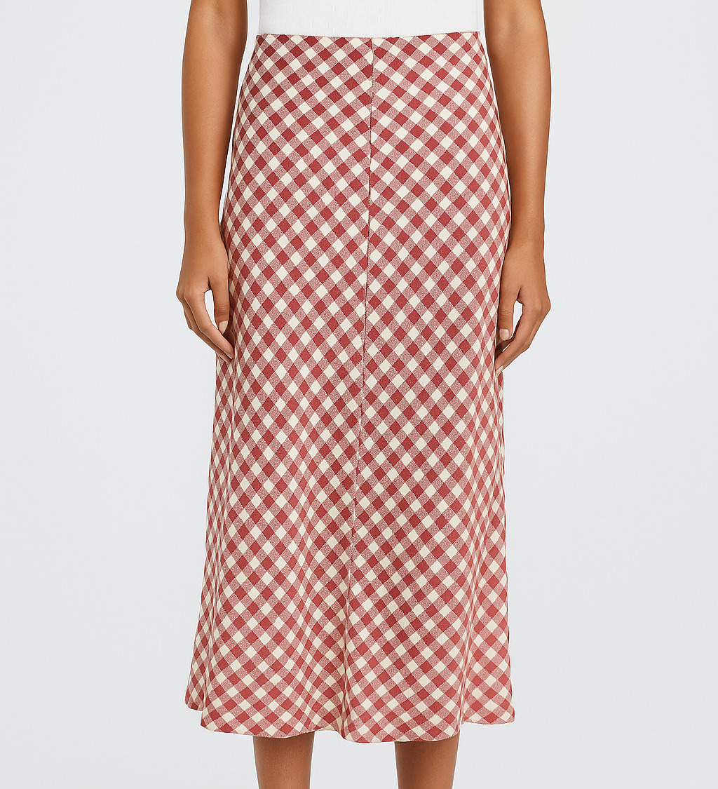 Red Check Skirt