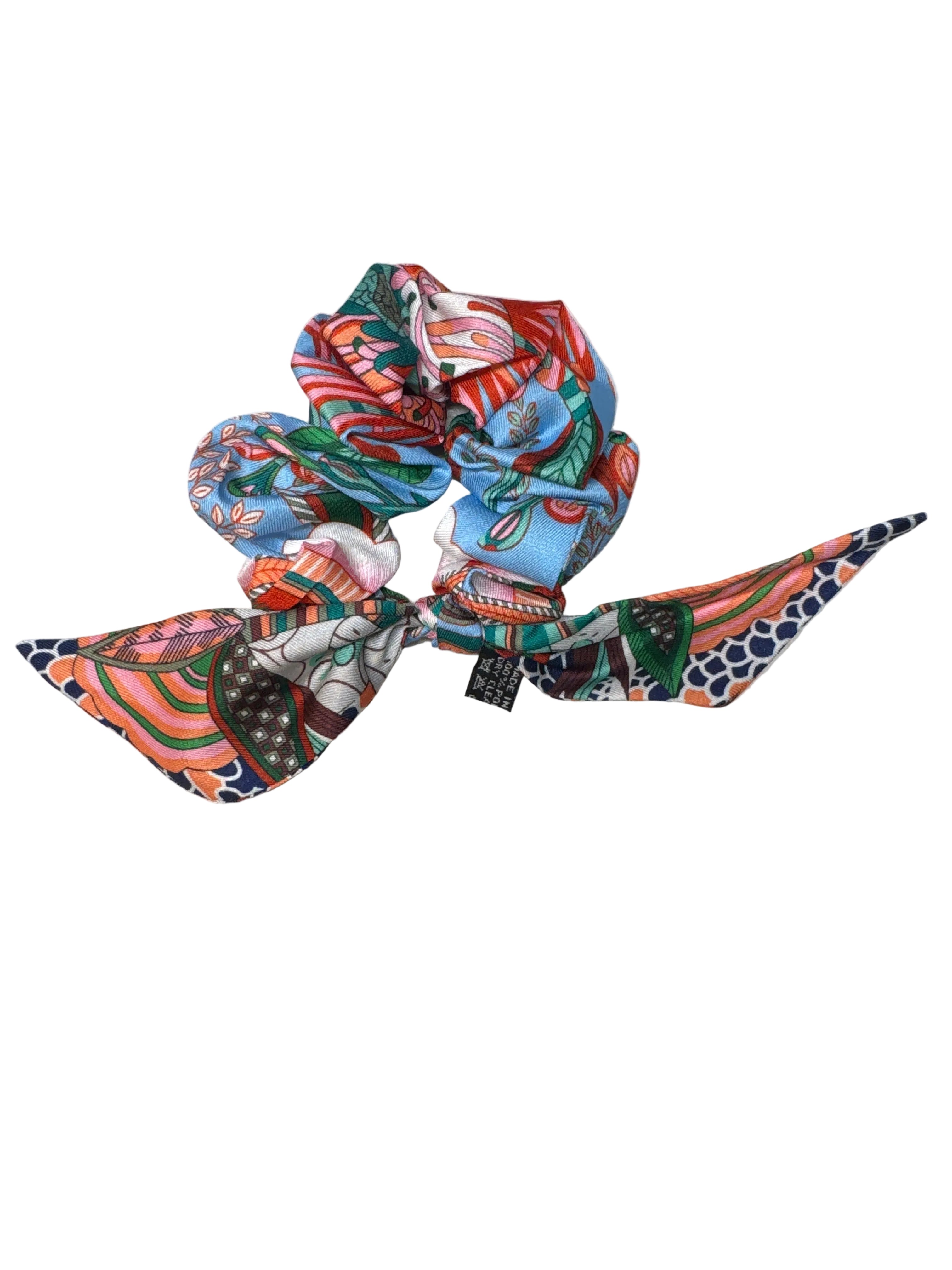 Botanical Hair Scrunchie - Blue