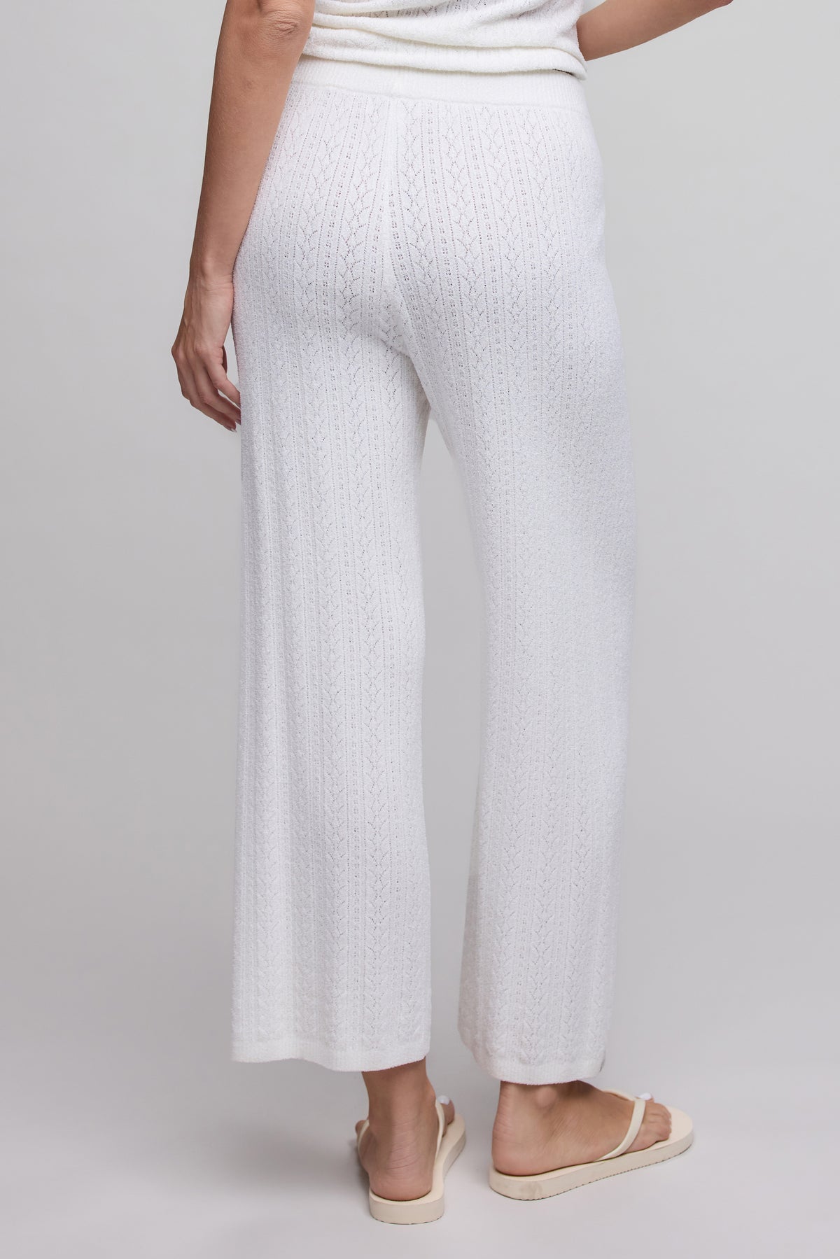 Barefoot Dreams Pointelle Crop Pant - Pearl