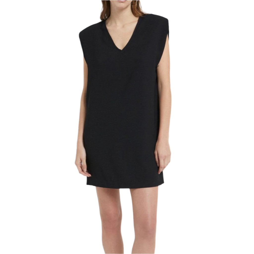 Ottod'ame Sleeveless V-Neck Dress - Black