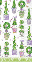 Purple and Green Topiaries Guest Towels