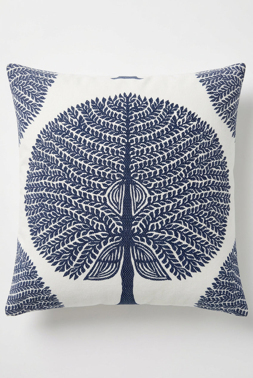 22"x22" Blue Tree Pillow