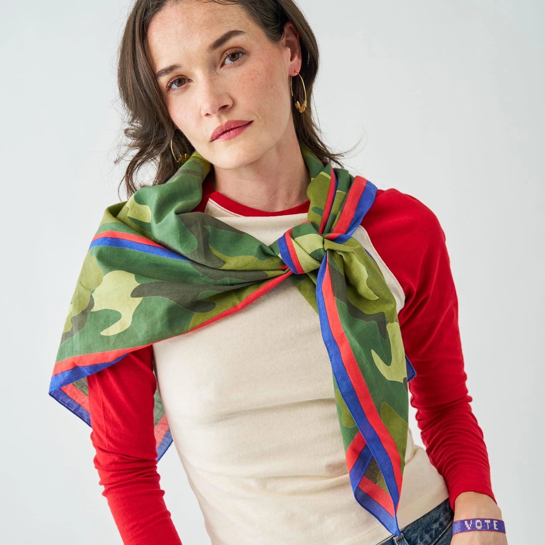 Olivia Camo Print Scarf 36"x36"