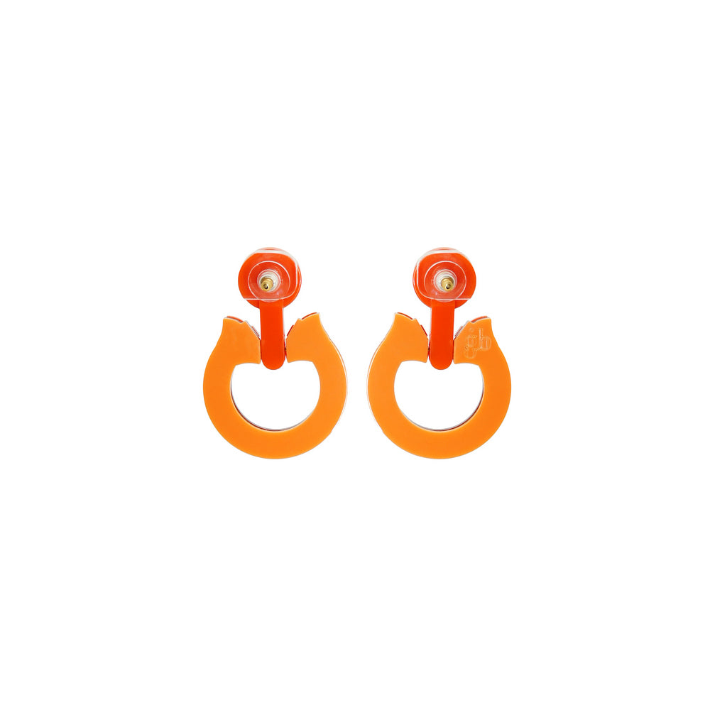 Gissa Bicalho Oca Hoop Earrings - Orange