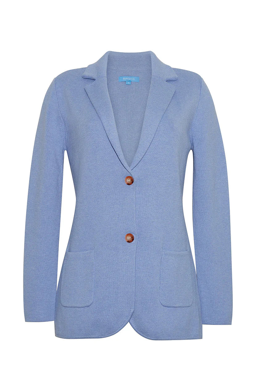 Burgess The Milly Knit Blazer - Blueberry