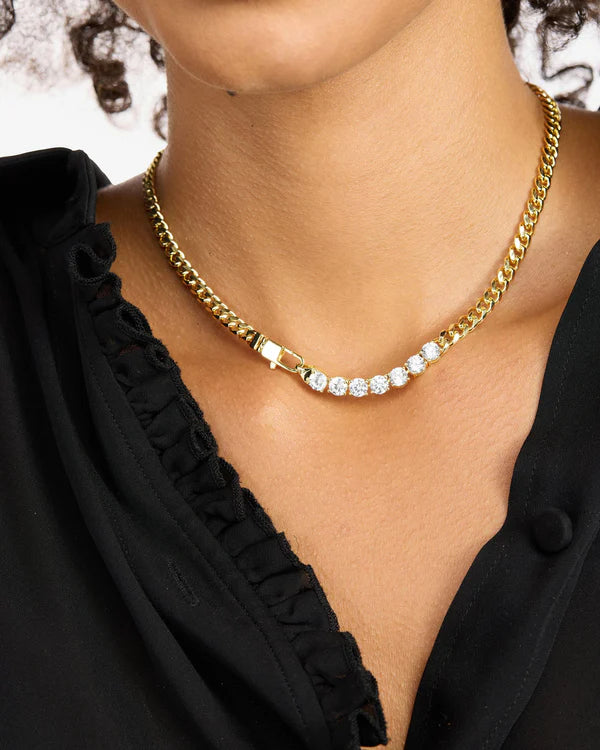 Melinda Maria Baby Julian Loves Diamonds Necklace - Gold 16"
