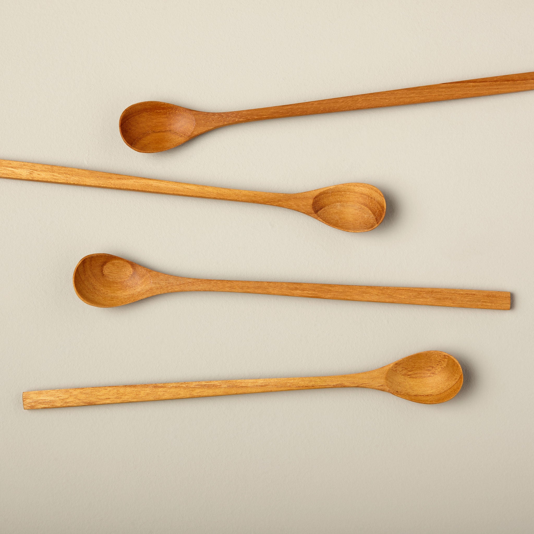 Teak Long Spoons, Set of 4