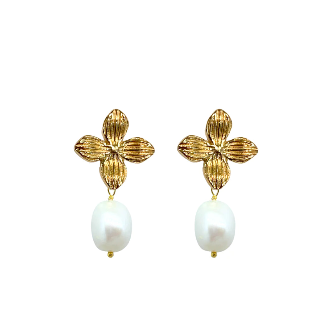 Bloom Pearl Drop  Earrings