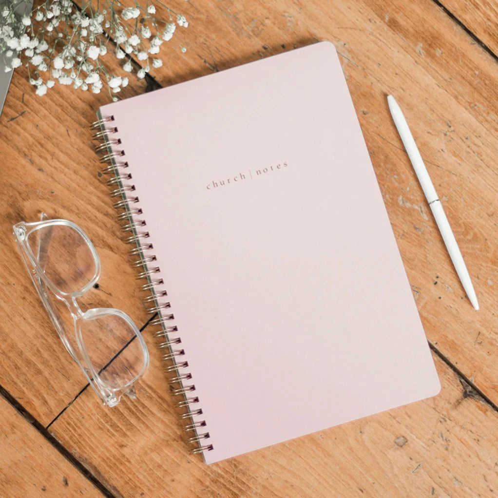 Blush Pink Church Notes Notebook