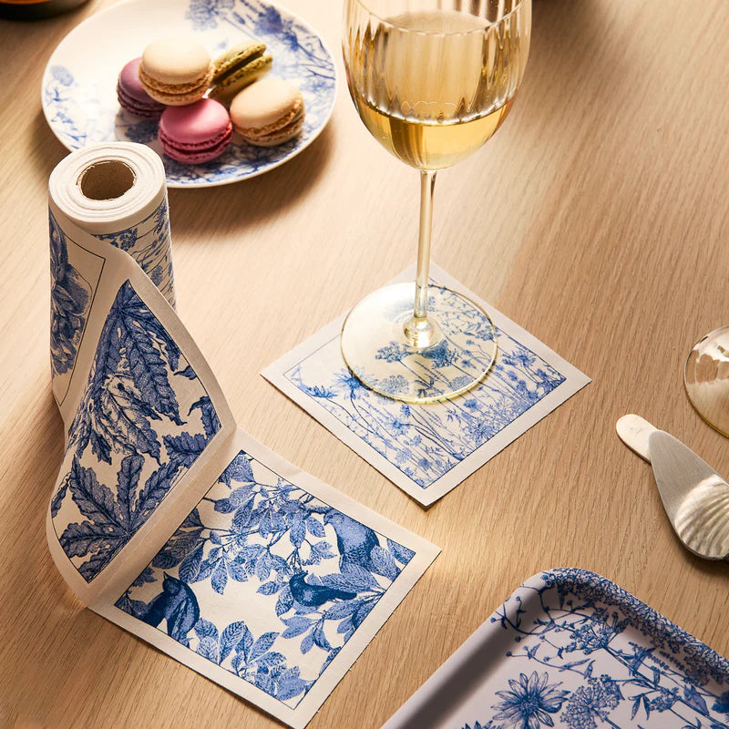 Cocktail Napkin Roll - Blue, Verde, Coastal and Seaside