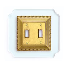 Brass/Clear Georgian Light Switchplate | 2 Sizes