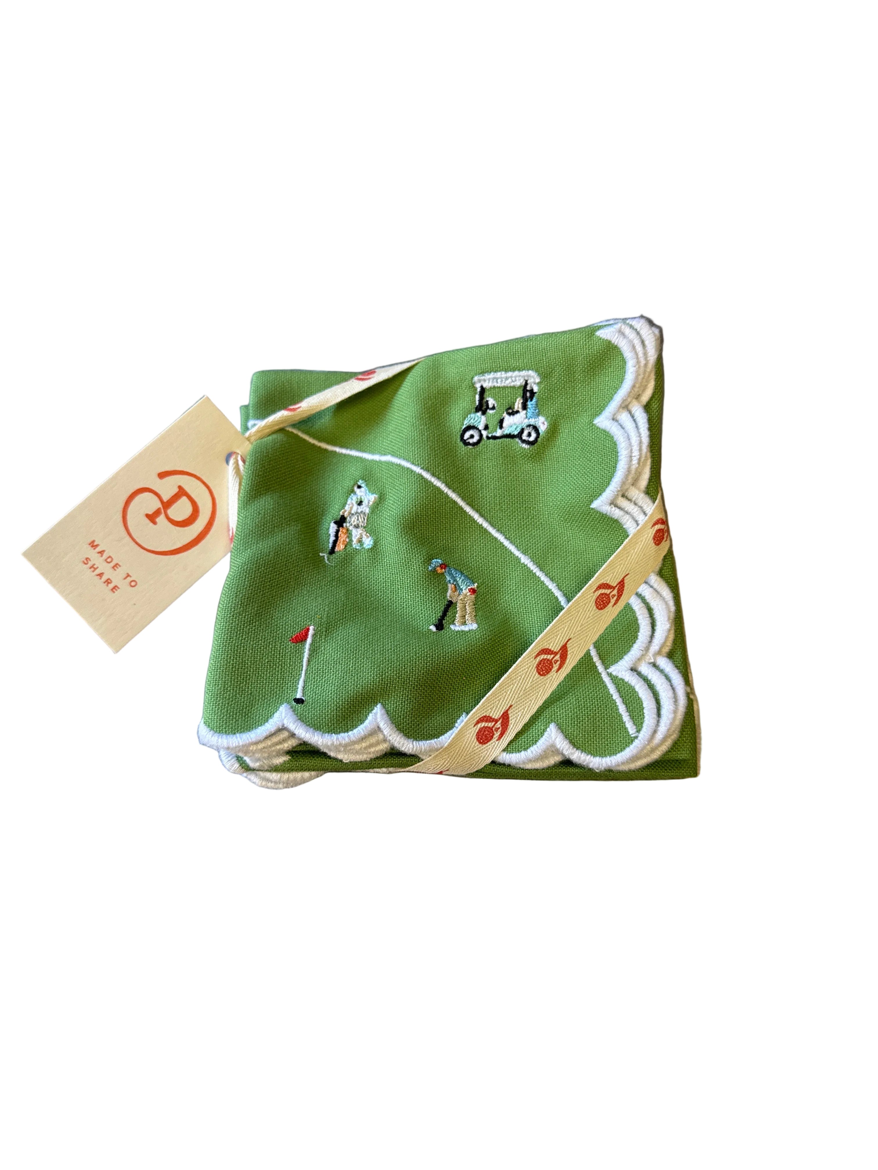 Day at the Golf Course Cocktail Napkins Set of 4