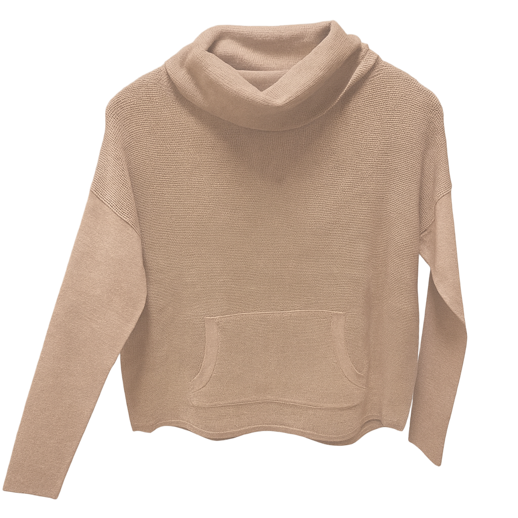 J. Society Thermal Cowl Neck - Black and Camel
