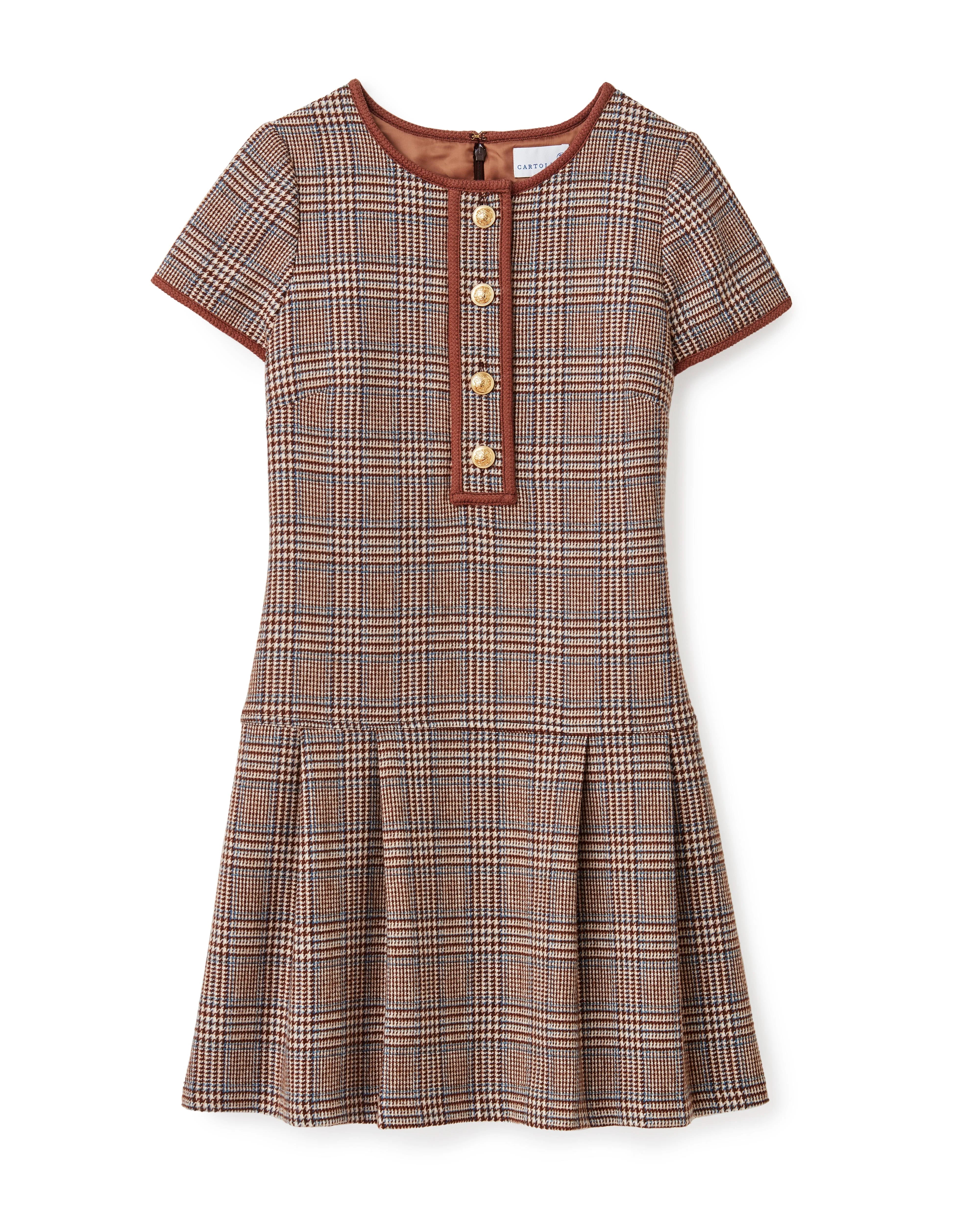 Cartolina Gabi Dress-Brownstone Tweed