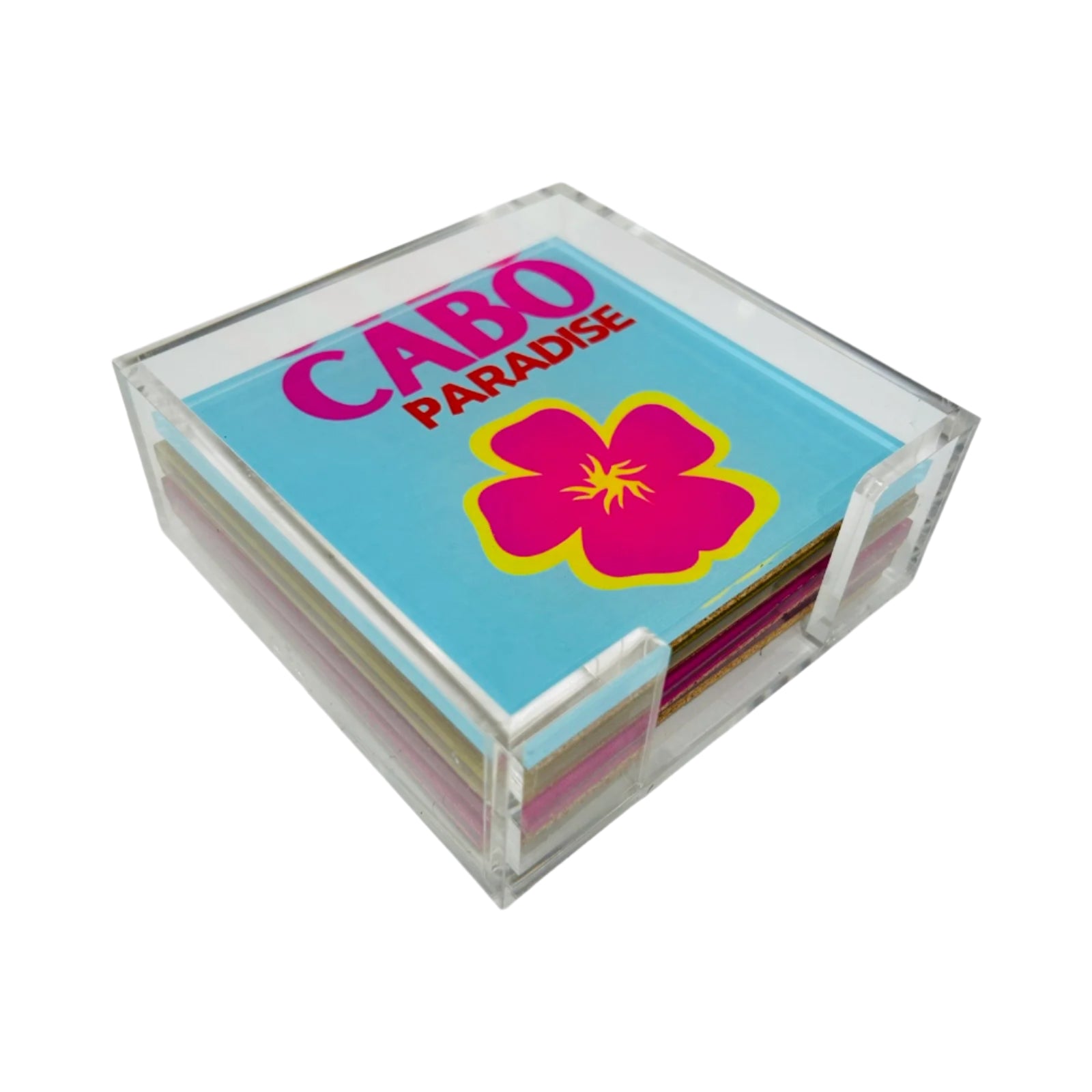 Lucite Travel Coasters - 9 Locales