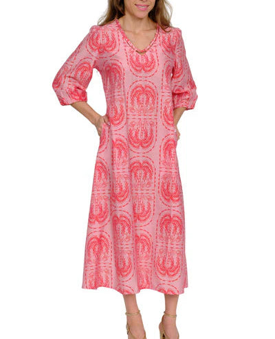 Cairo Dress - Pink Palm