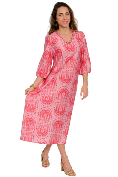 Cairo Dress - Pink Palm