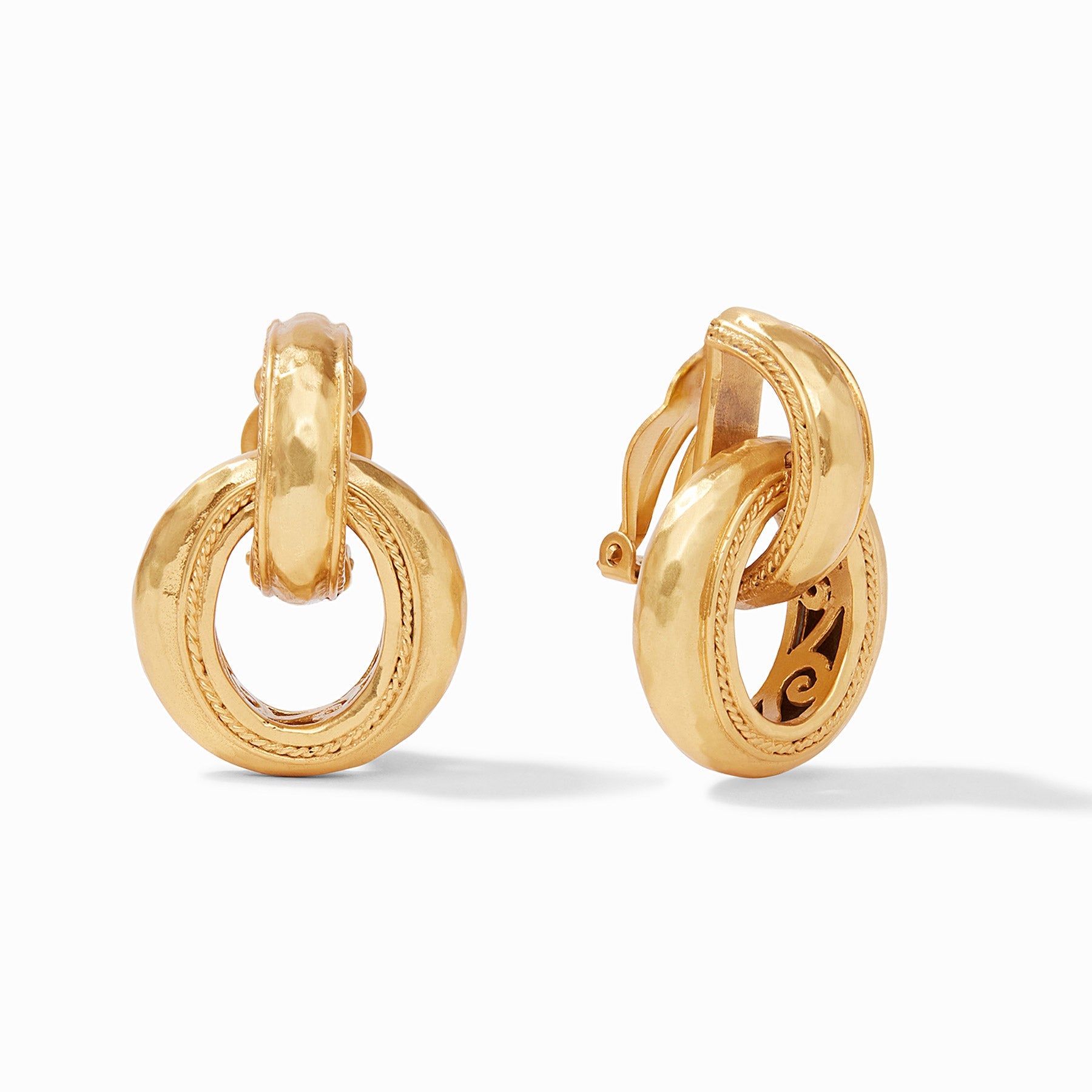 Julie Vos Cannes Doorknocker Clip Earrings