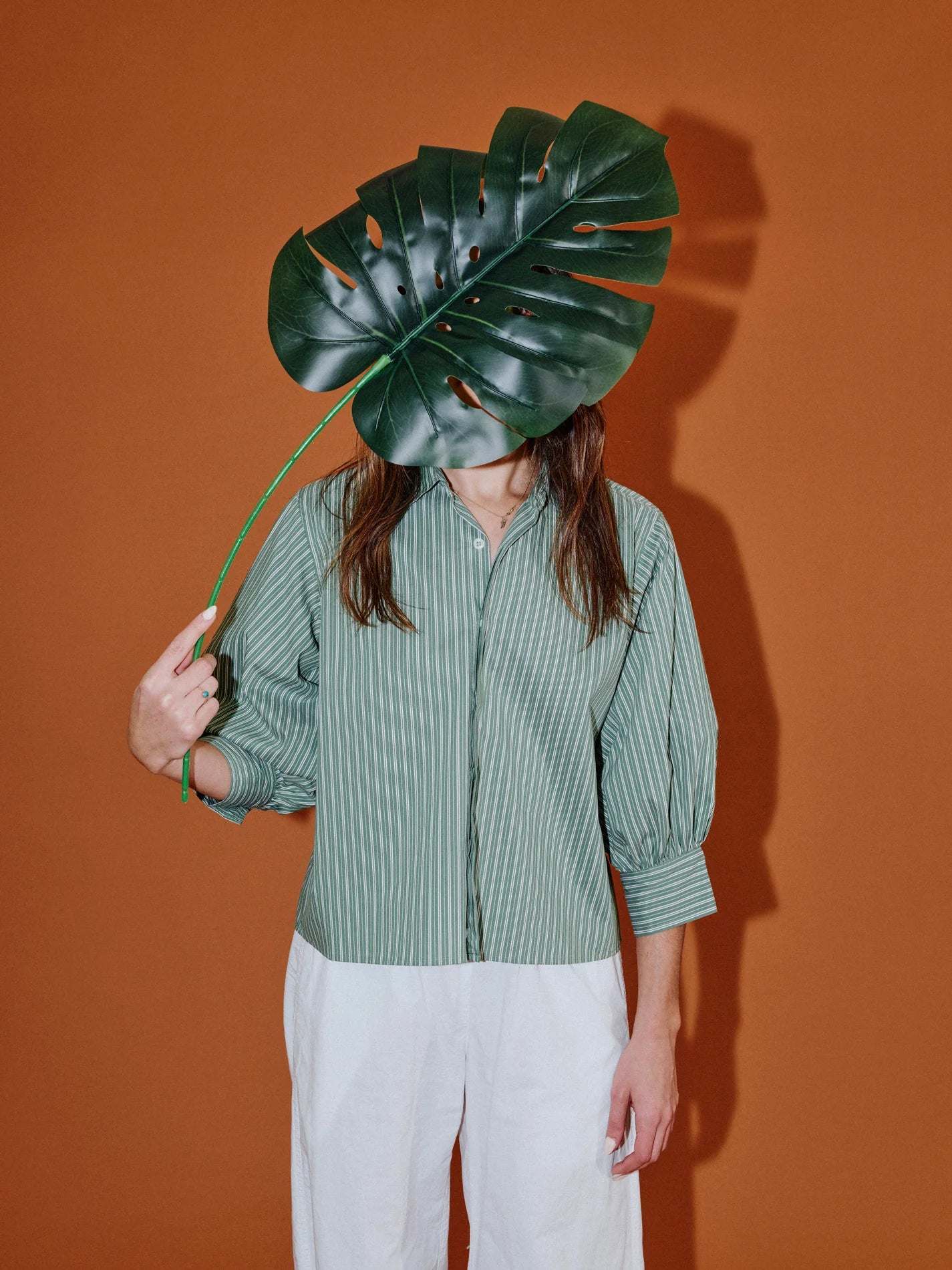 Esme Shirt | Basil Stripe