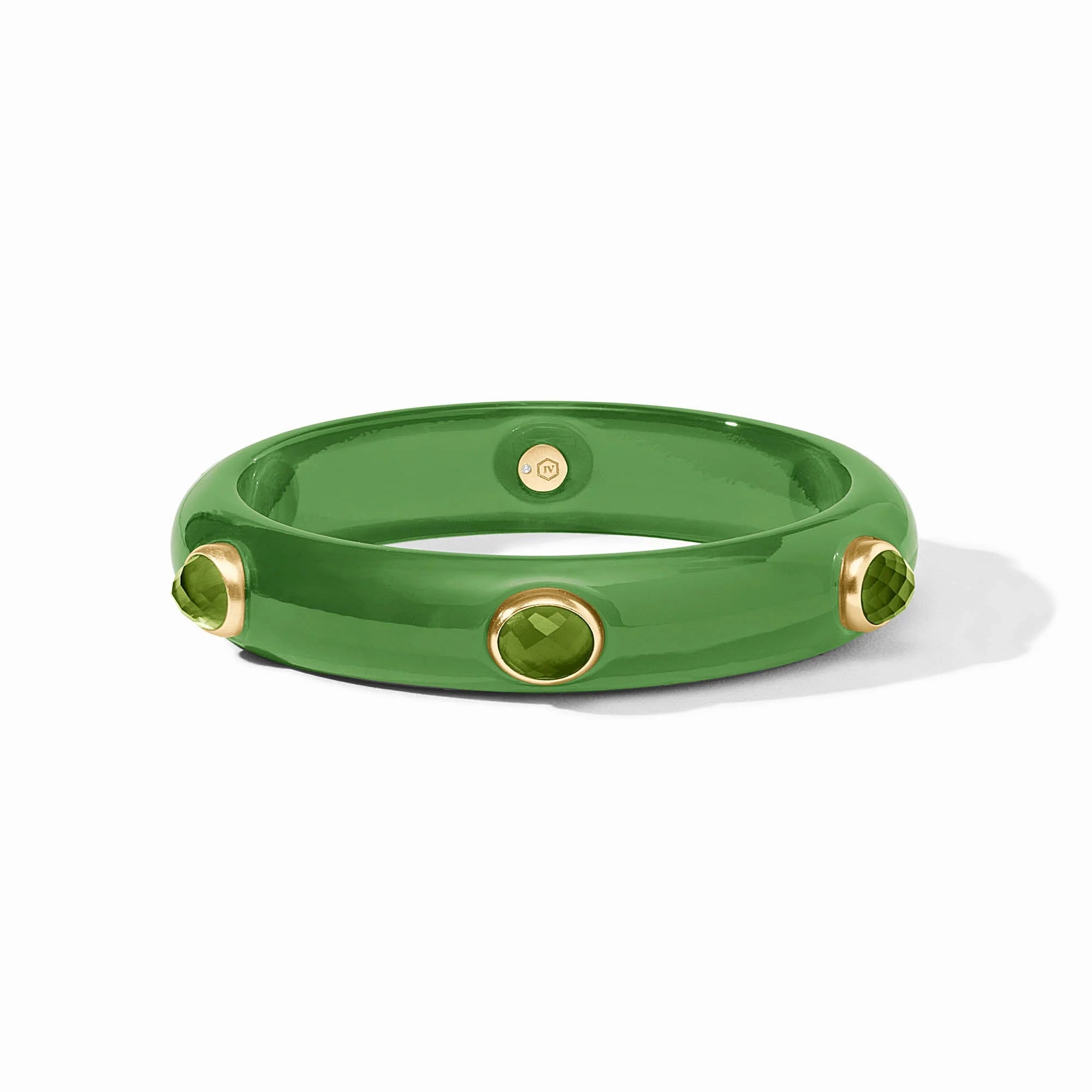 Julie Vos Carnaby Stone Bangle - Palmetto Green