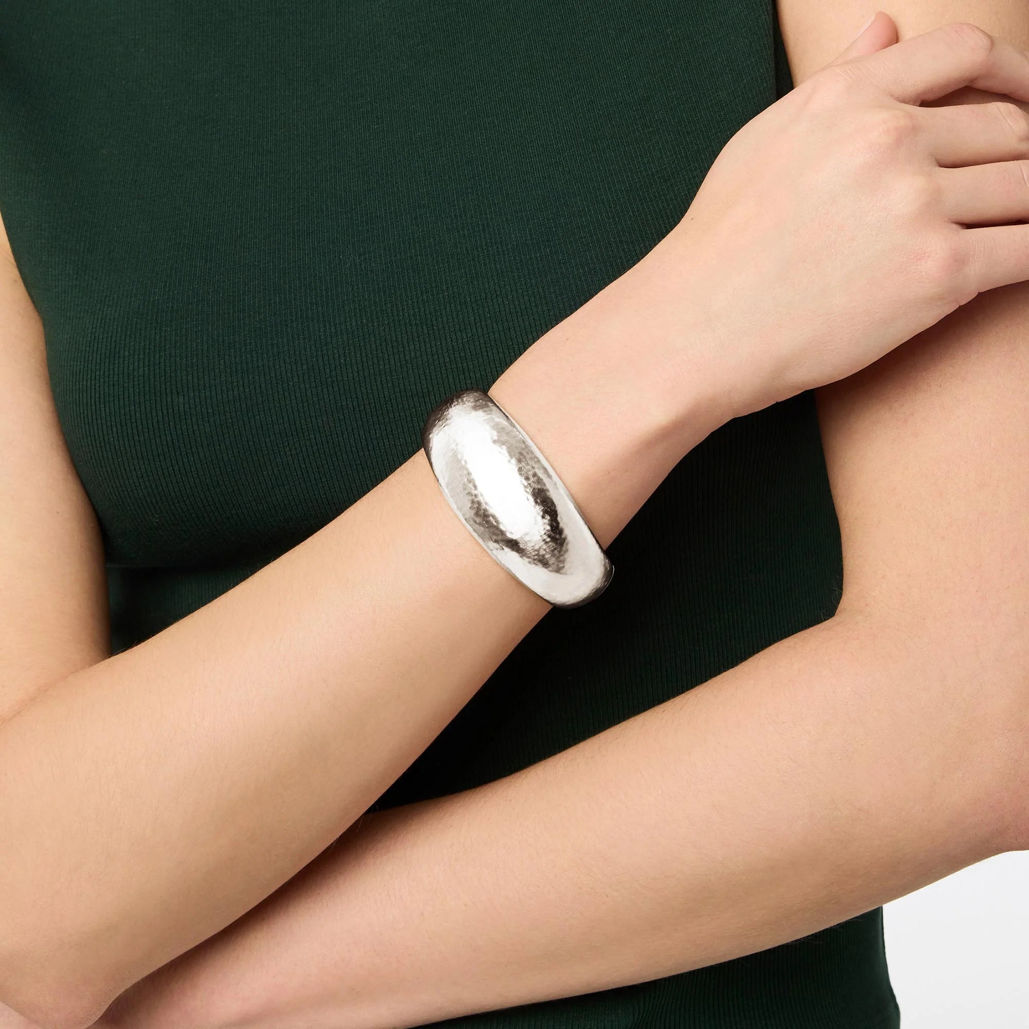 Julie Vos Catalina Hinge Bangle - Silver