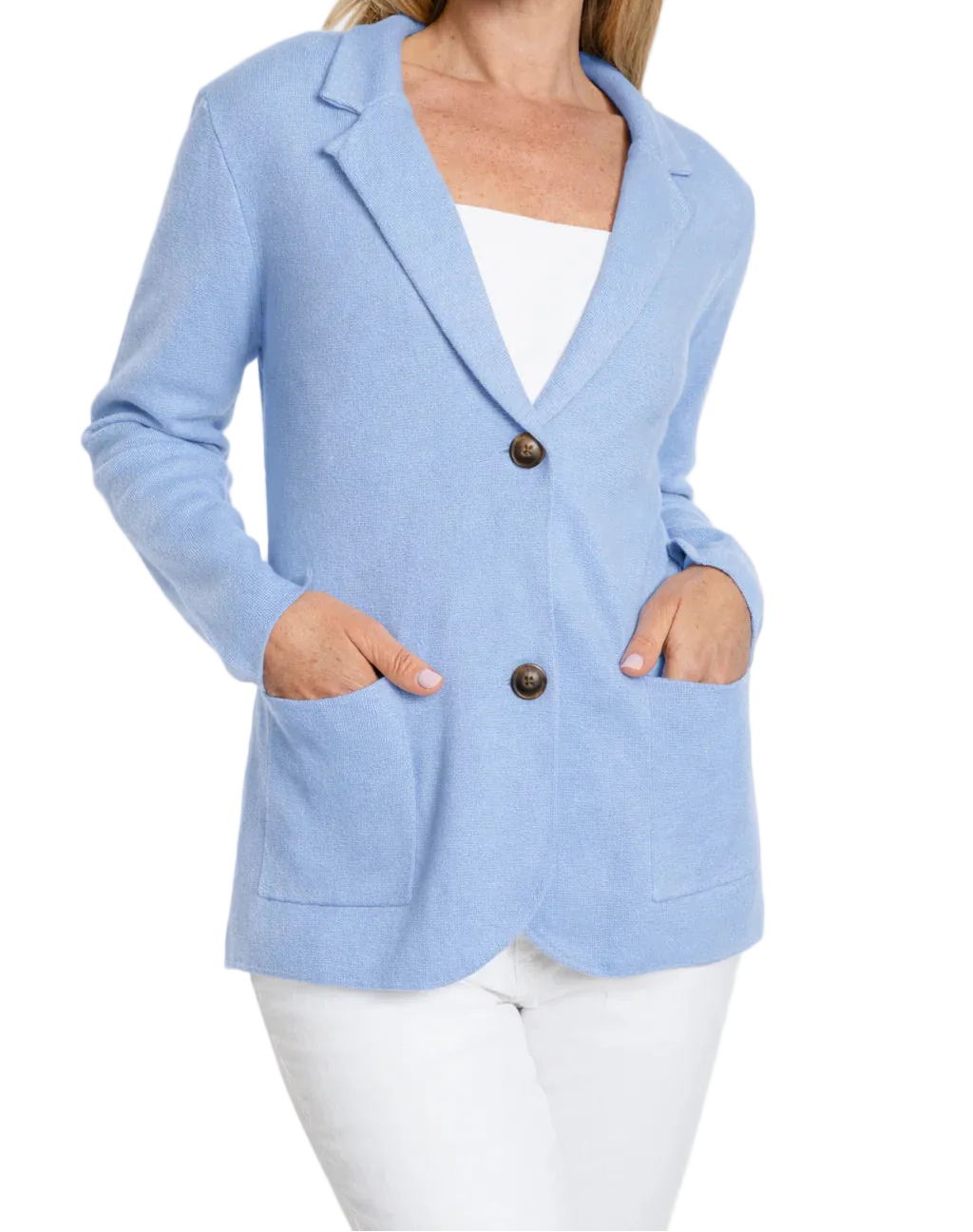 Burgess The Milly Knit Blazer - Blueberry