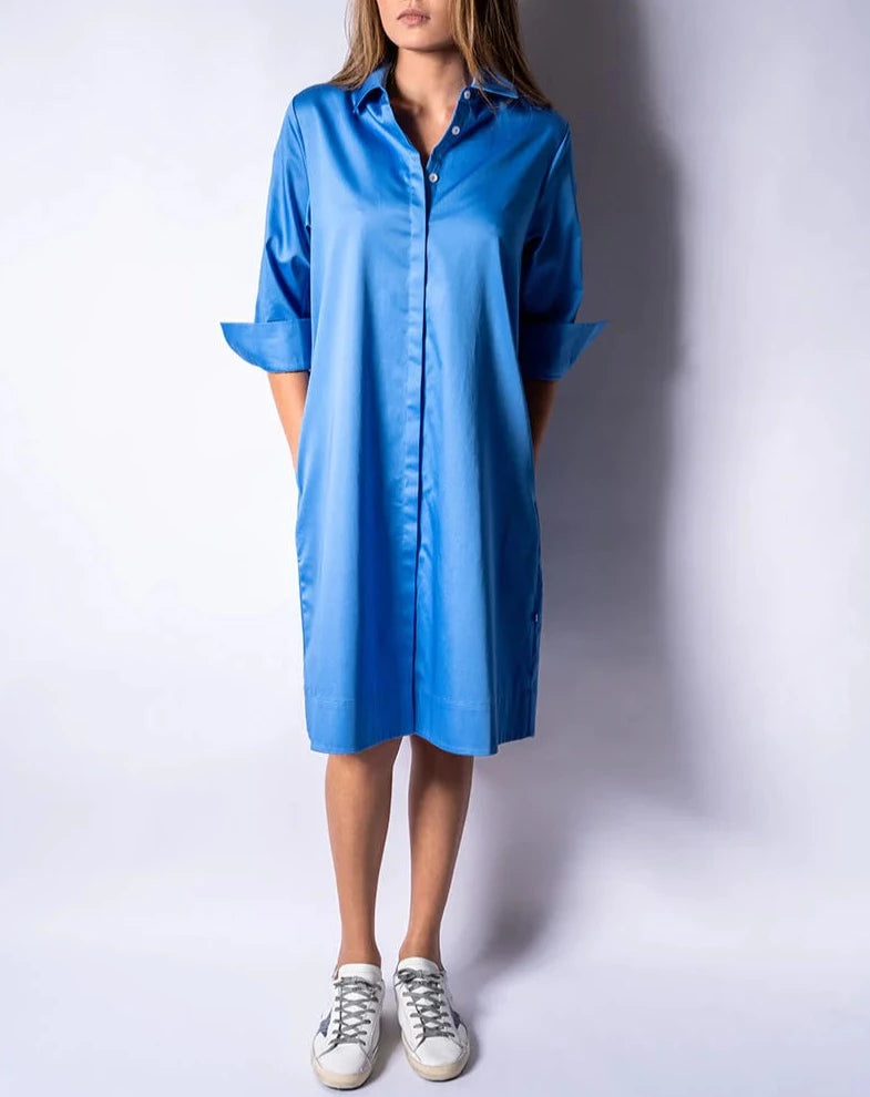 Christy Poplin Shirt Dress -  (three colors)