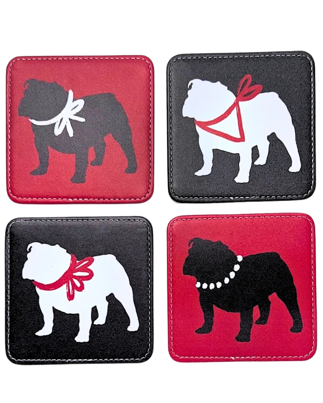 Game Day Bulldog Coasters Set of 4