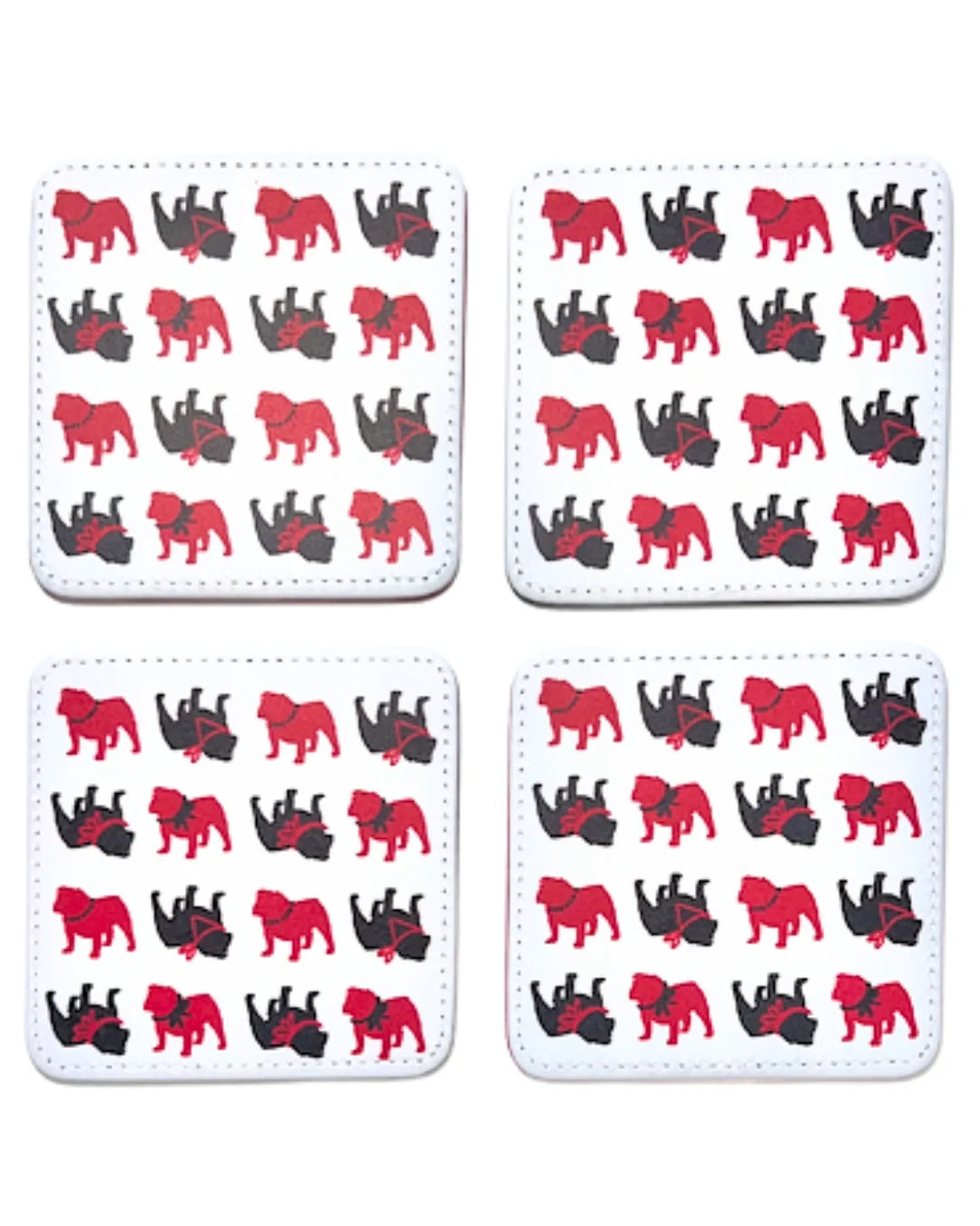 Game Day Bulldog Coasters Set of 4
