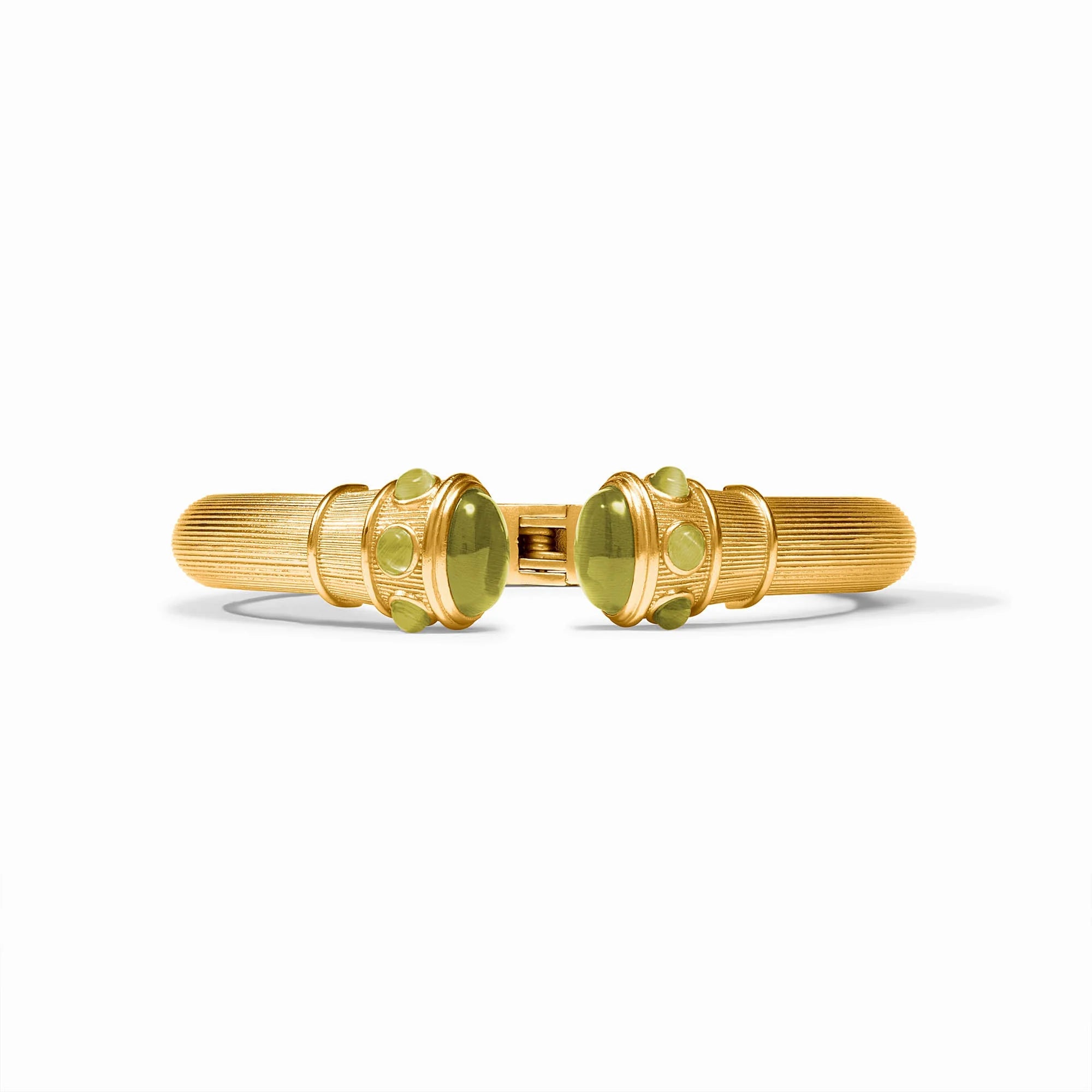 Julie Vos Jewelry Cobblestone Demi Cuff | Green Cat's Eye