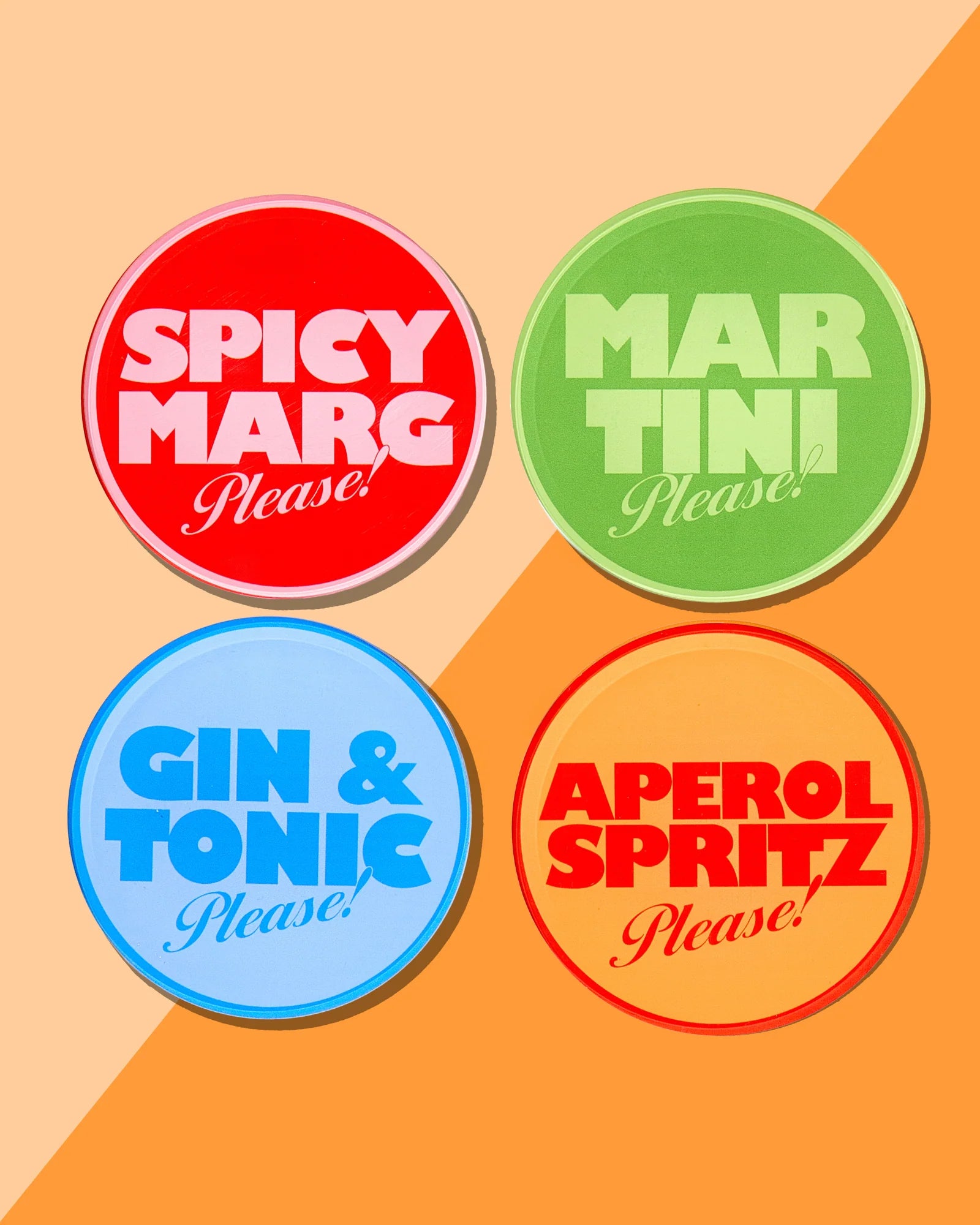 Tart by Taylor Acrylic Coasters - (six variants)