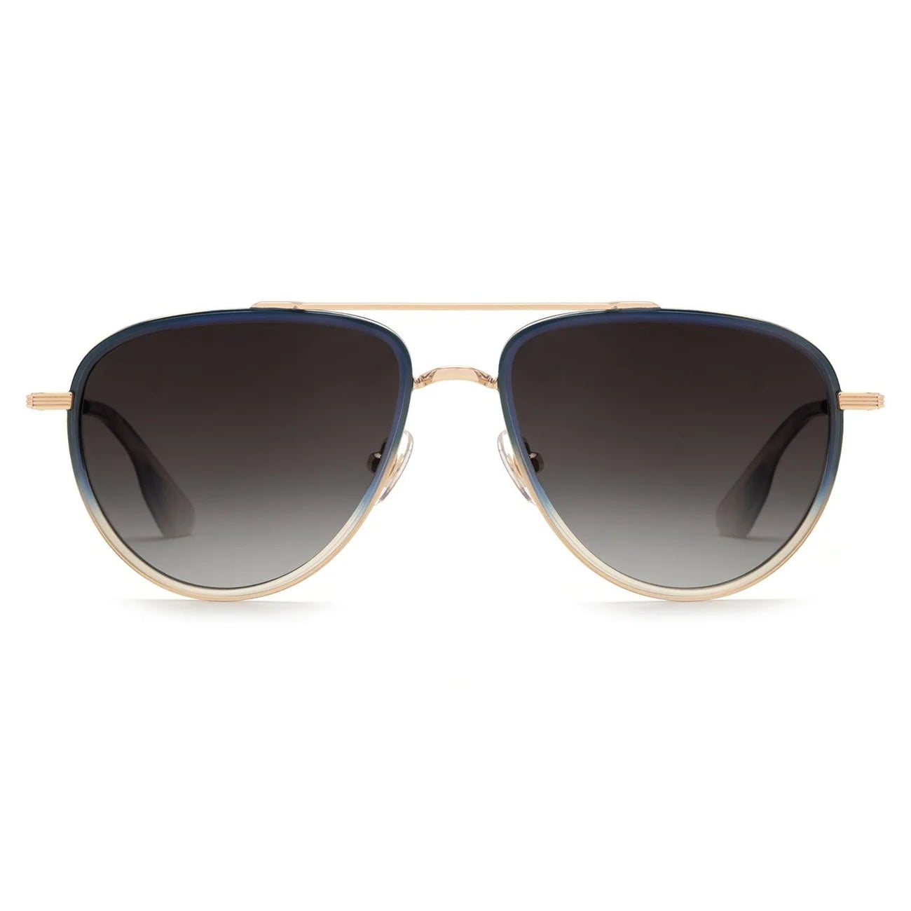 Krewe Coleman Sunglasses - 18K Matte Indigo Fade + Gravity