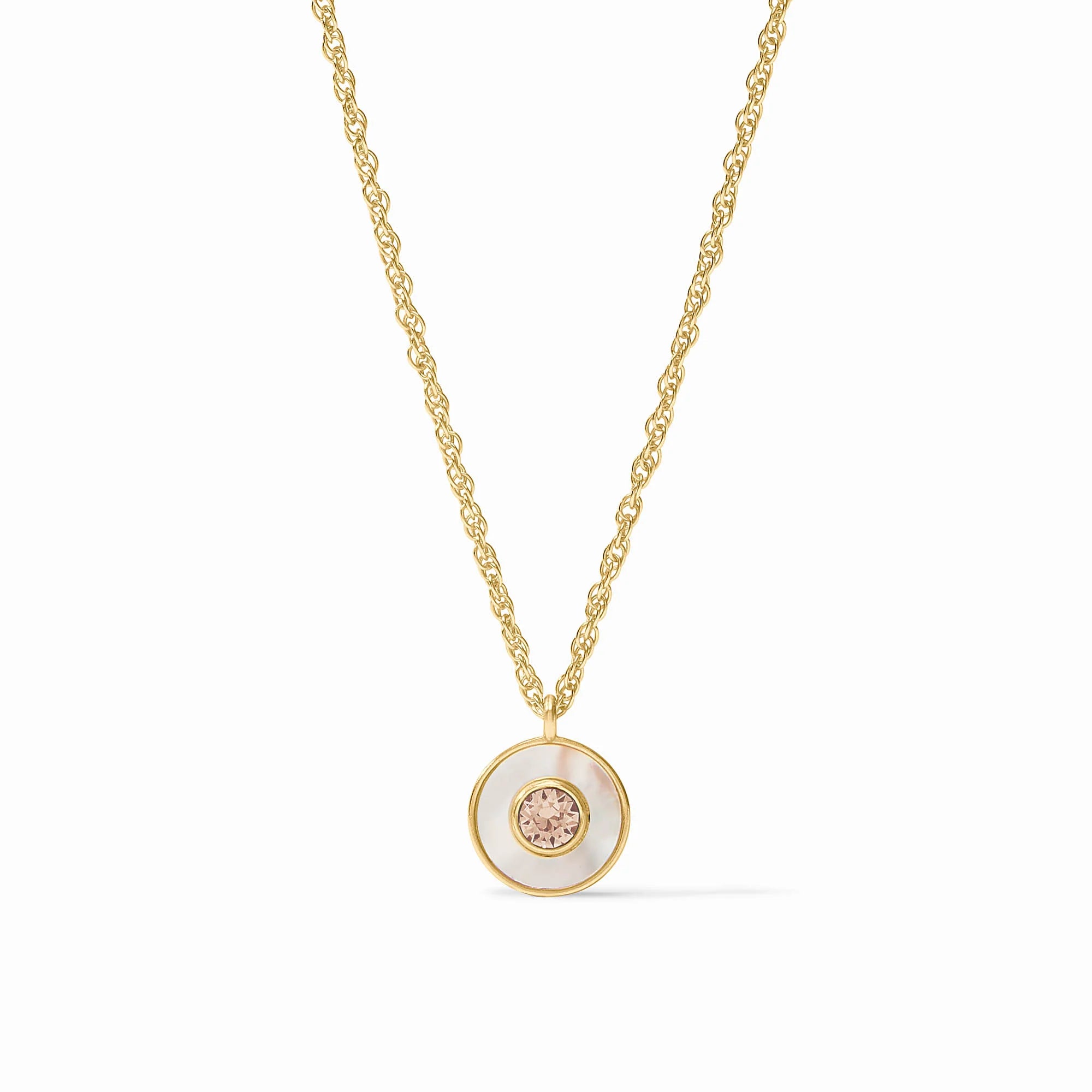 Julie Vos Colette Circle Delicate Necklace - 2 Colors