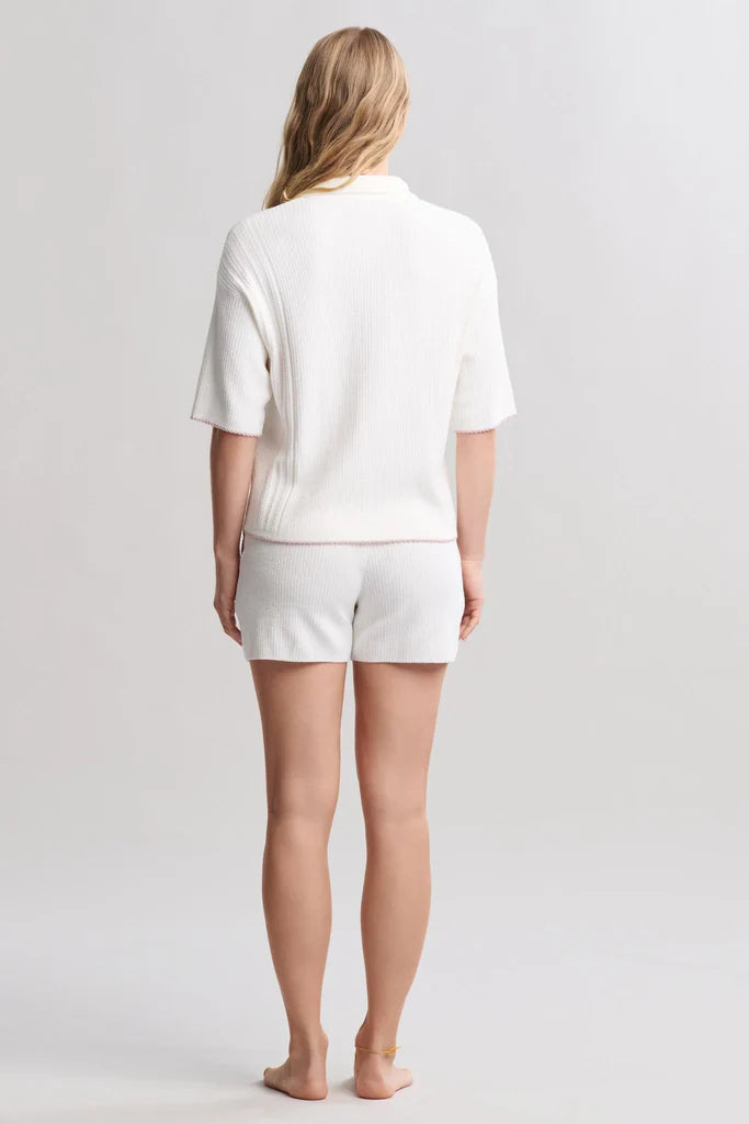 Barefoot Dreams Ultra Lite Shirt and Short Set - Pearl