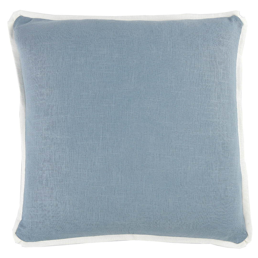 Linen Pillow with Oyster Butterfly Flange Pool — Two Friends