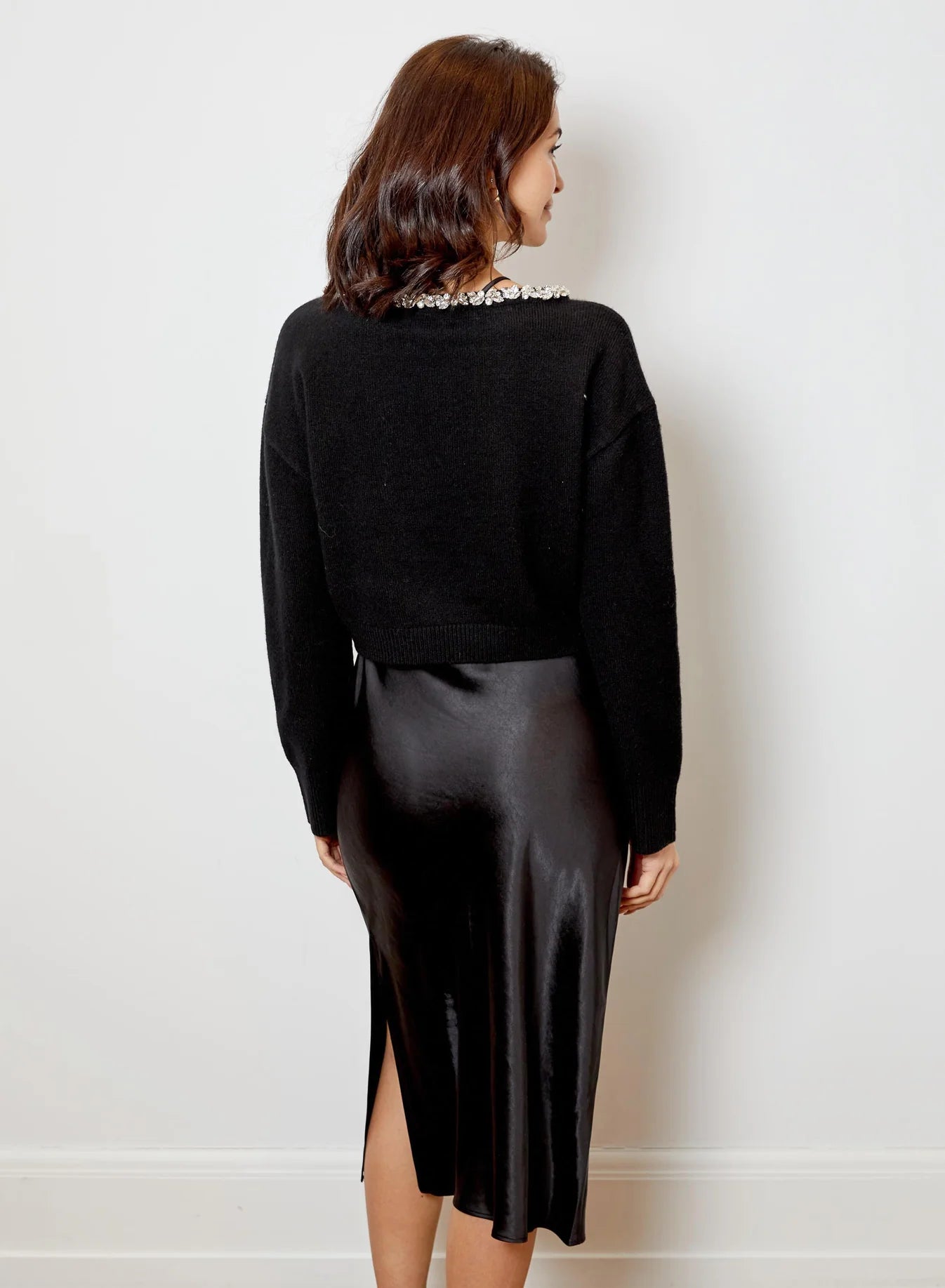 Black Bel Sweater Dress Combo