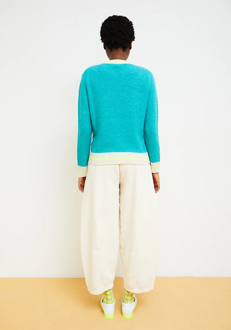 Dr. Bloom Jersey Berry Turquesa Sweater