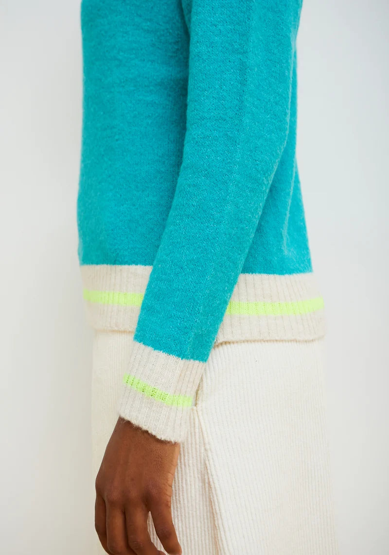 Dr. Bloom Jersey Berry Turquesa Sweater