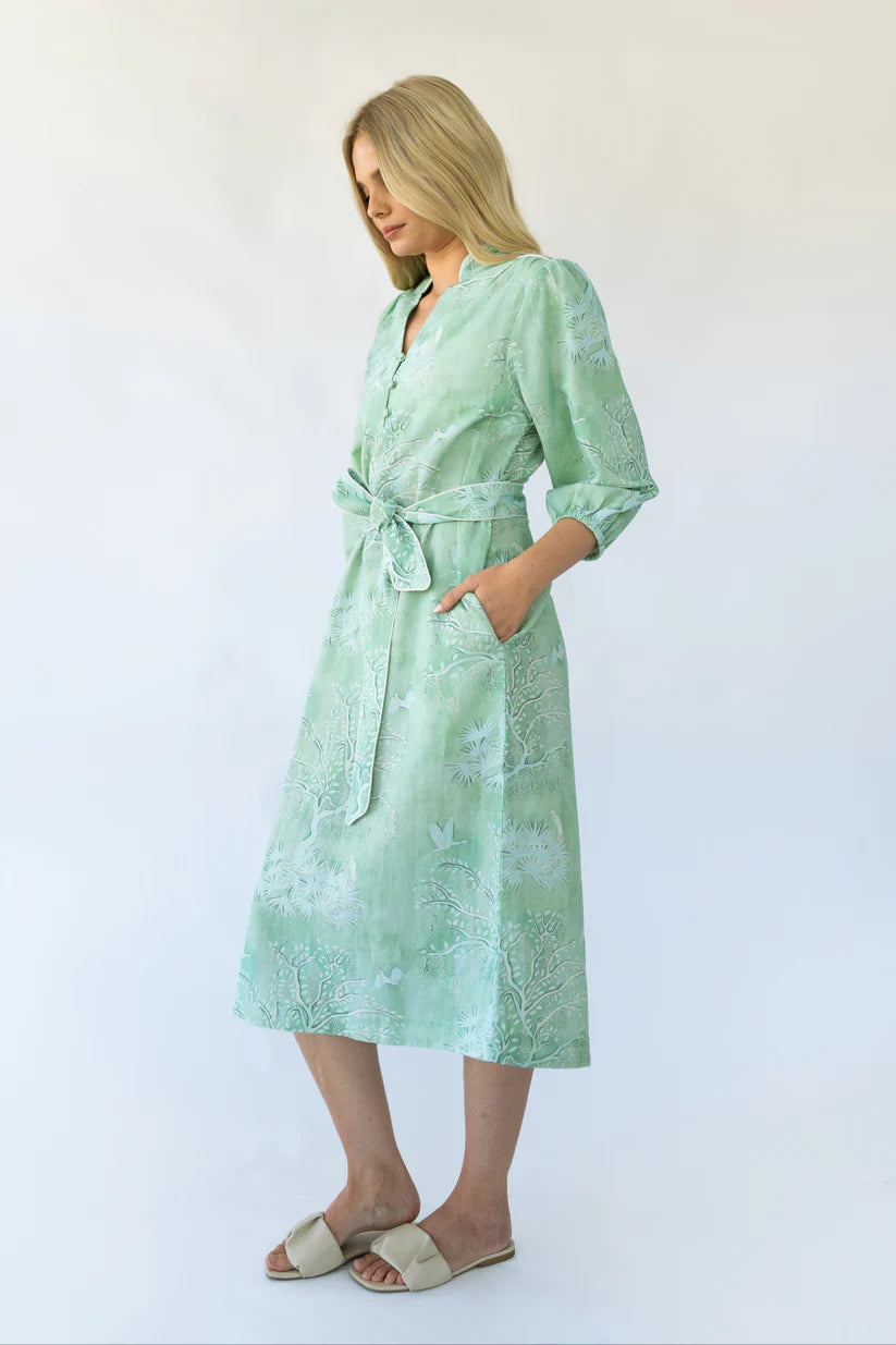 Faith Caftan - Green Lowcountry Watercolor