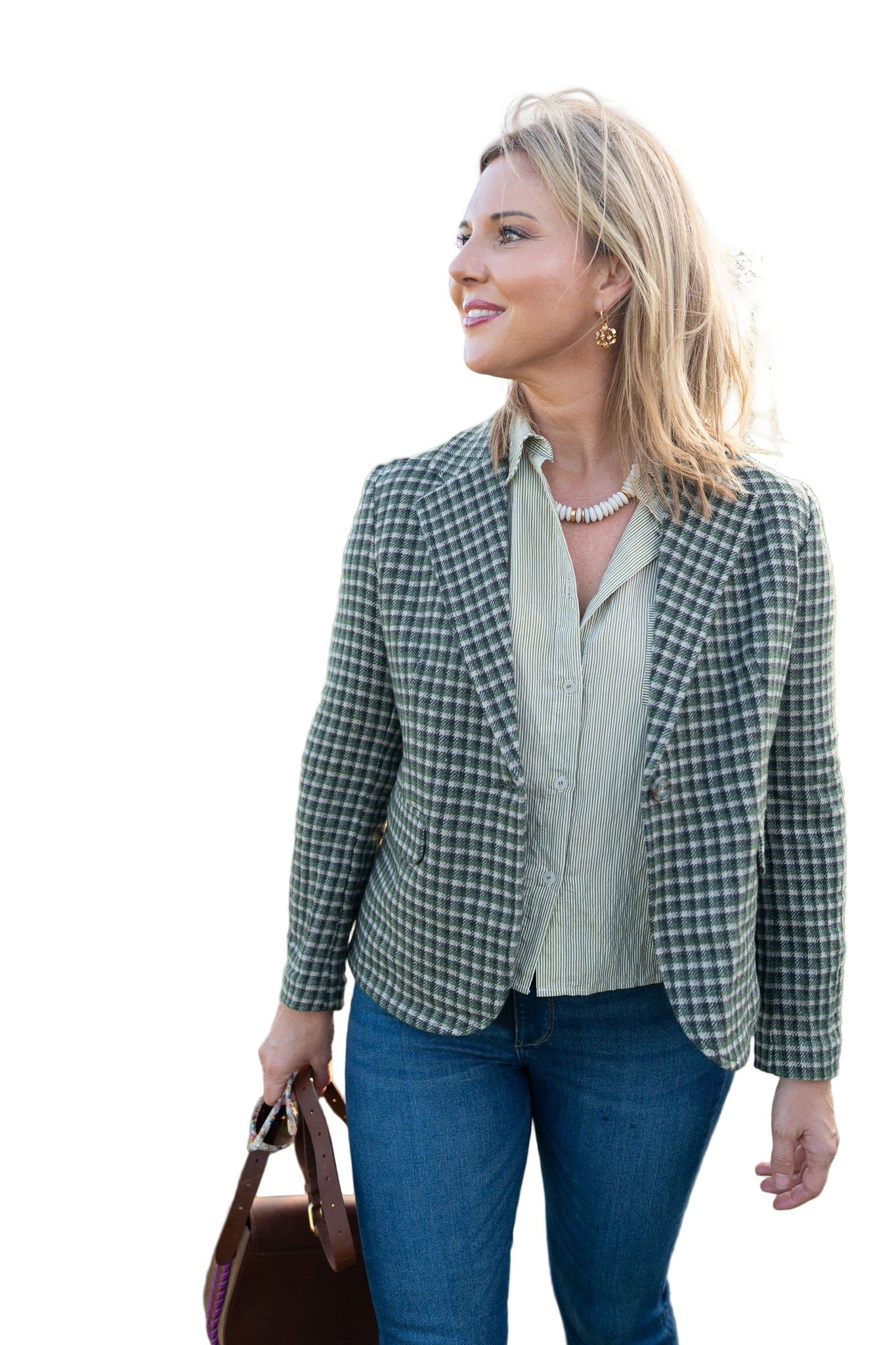 The Little Project Georgia Blazer - Basil