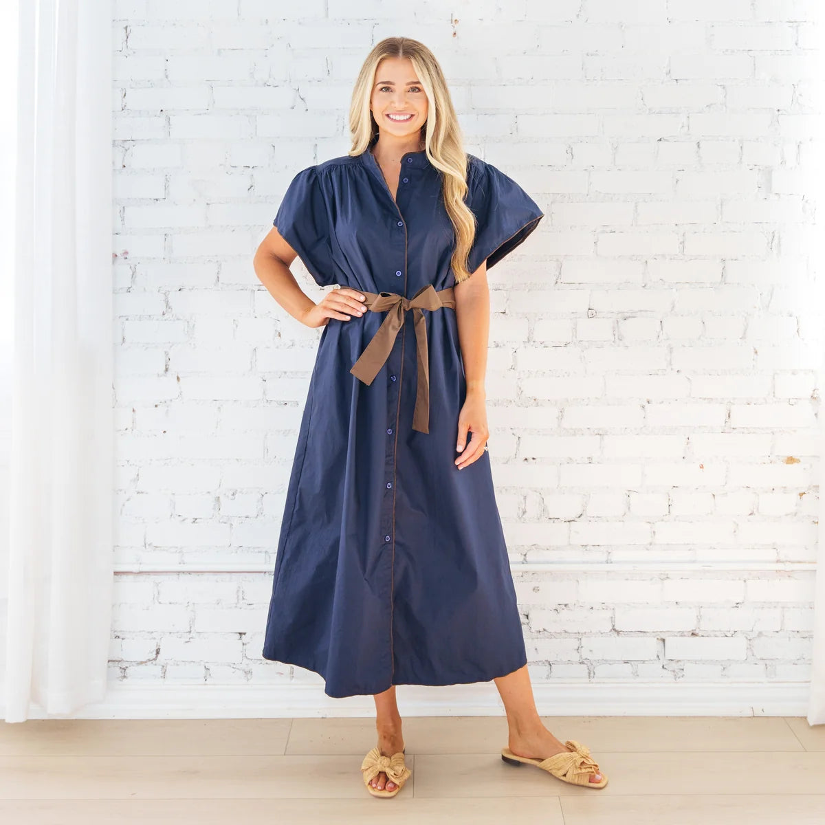 Caryn Lawn Cassie Dress | Navy
