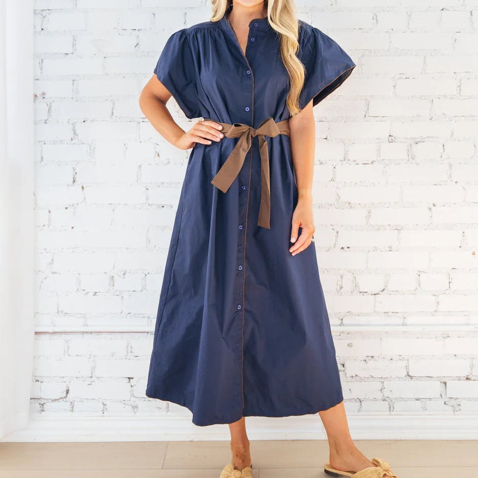 Caryn Lawn Cassie Dress | Navy