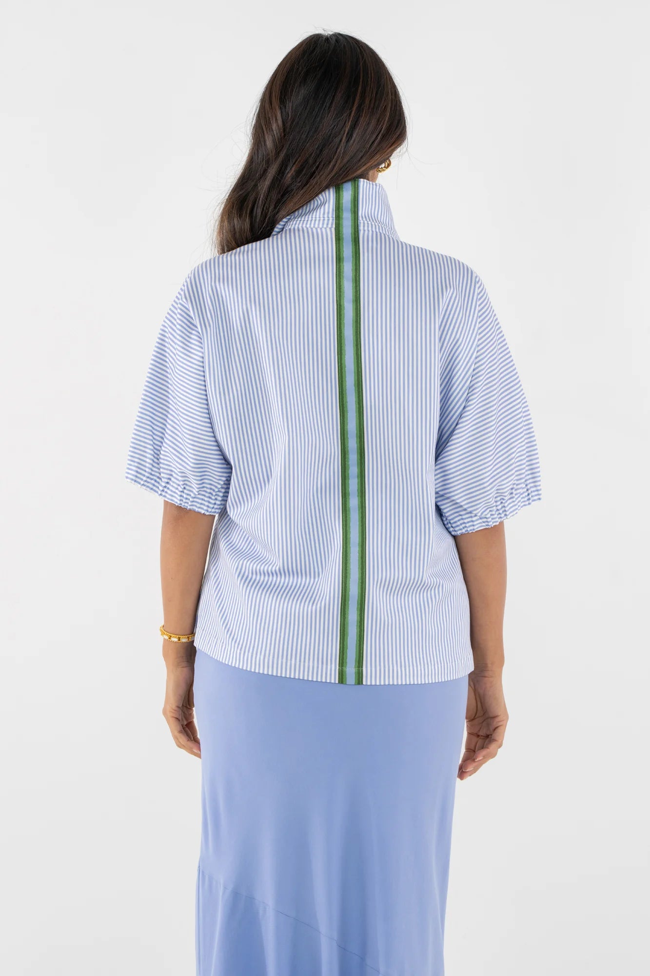 Emily McCarthy Poppy Top - Grapemist Stripe